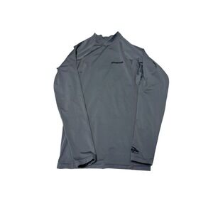 Patagonia Mens XS Grey Long Sleeve Rash Guard UPF 50 Sun Shirt Flying Fish Logo